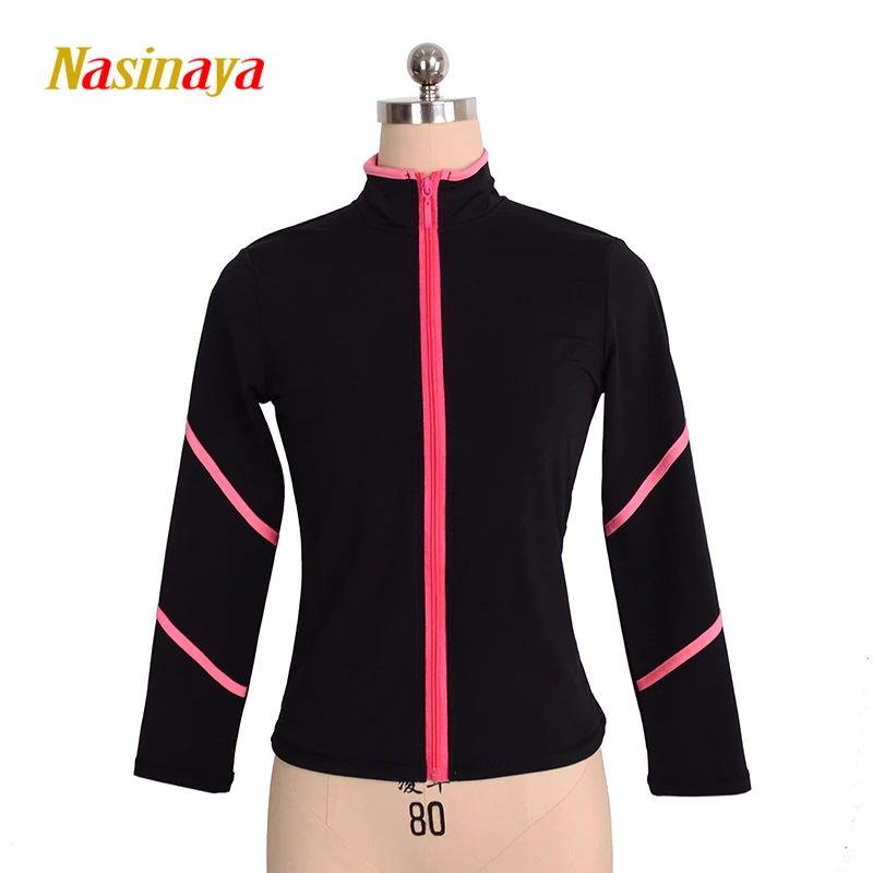 

Customized Costume Ice Skating Figure Skating Tops Jacket Warm Fleece Fabric Adult Child Girl Training Competition Clothing 1