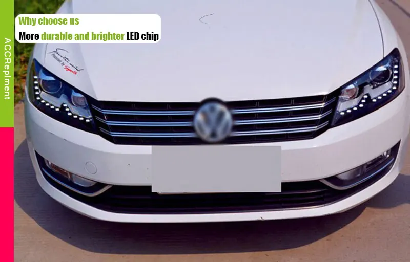 Авто PRO 2011- для vw passat B7 фары Биксеноновые линзы passat B7 фары для автомобиля Стайлинг U светодиодный DRL H7 ксеноновый парковочный