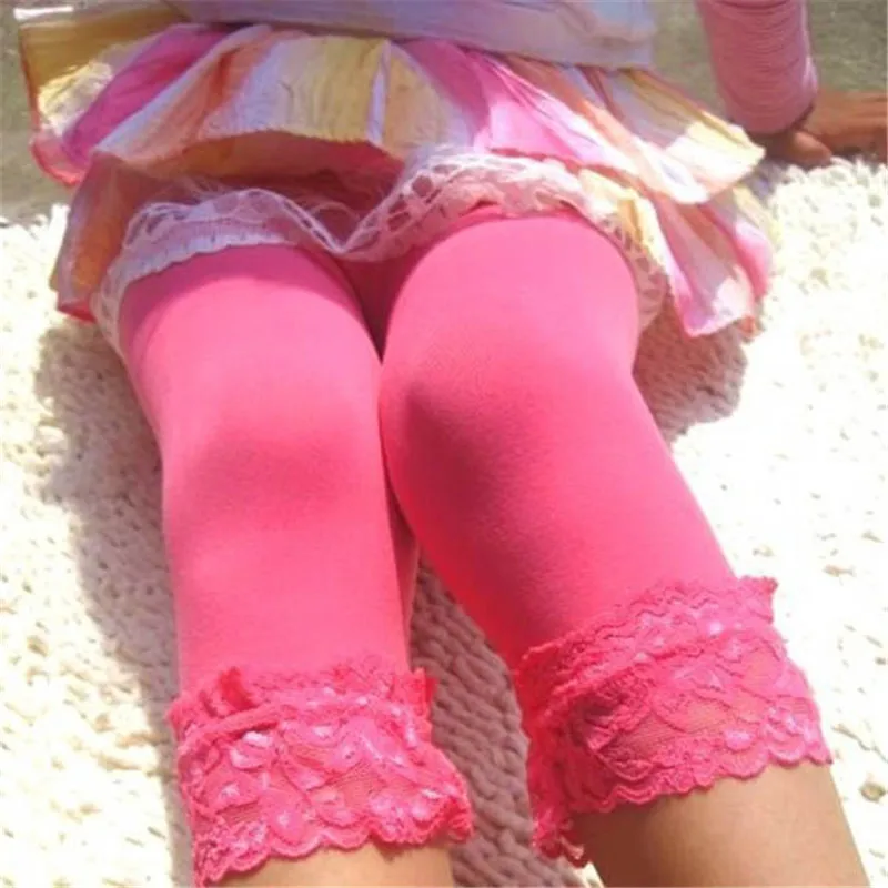 Детские леггинсы для девочек кружевные бархатные леггинсы для маленьких девочек весенние модные штаны для маленьких девочек Однотонные От 5 до 9 лет