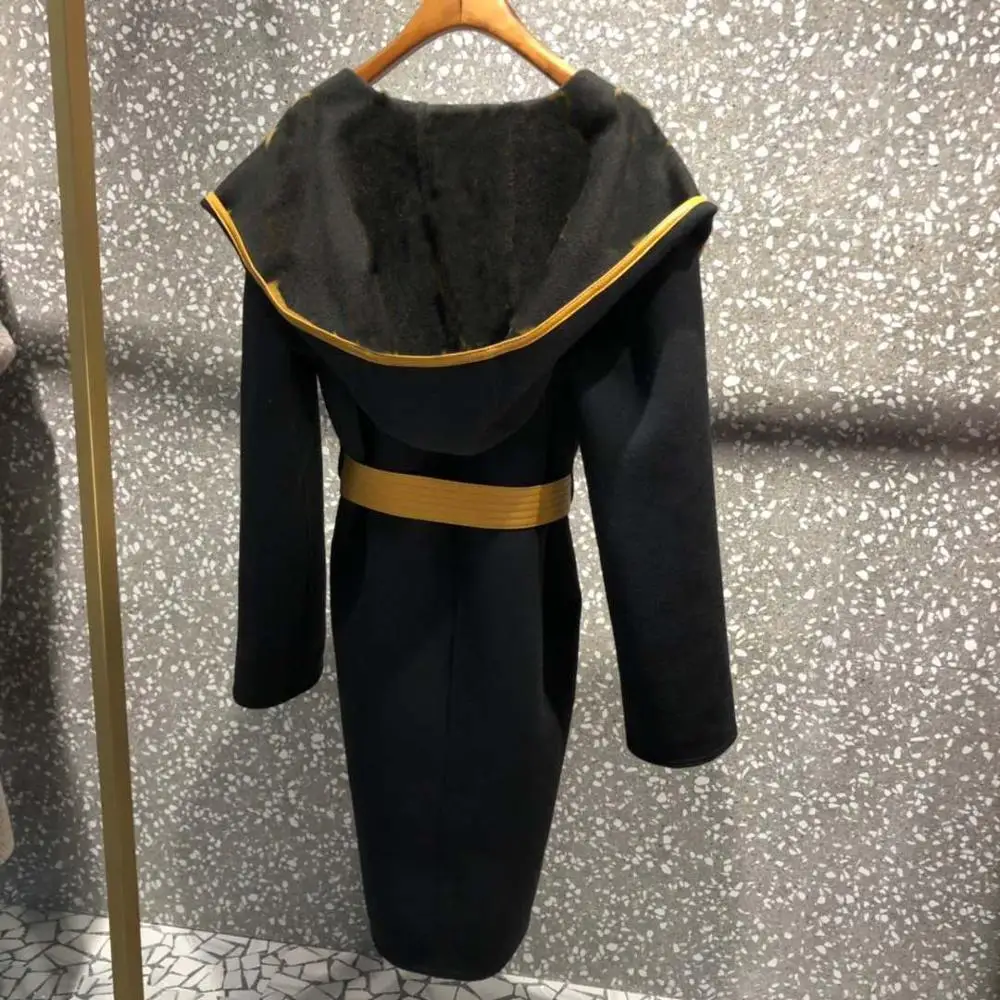 

High Quality Jacket Women 2019 Autumn Winter Runway Fashion Long Sleeve Women Outfit wool coat