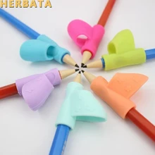 3 шт./компл. детей карандашница коррекции письменной форме держать ручки сцепление осанки инструмент силиконовая письменная posturecorrector канцелярские 2530