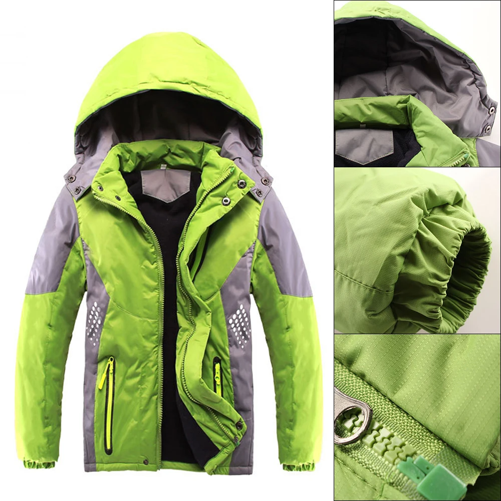 

New Children Boys Spring Casual Sports Jacket Hooded Outwear Windproof Jacket Double For 4-13 Year Old Baby Outwear