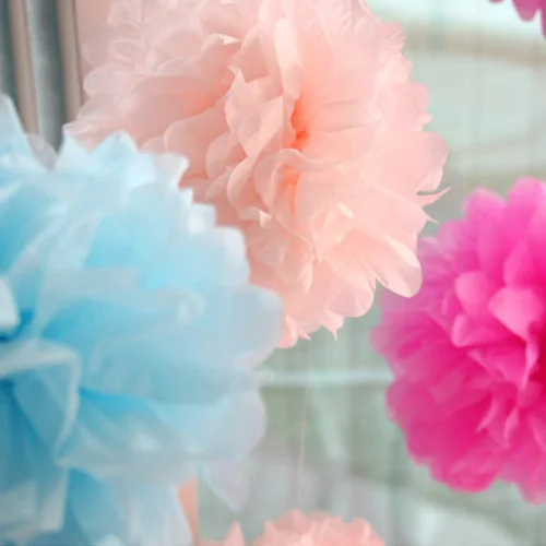 blumen aus pompons, 10pcs/set dekoration mariage papier kugeln requisiten liefert, Design ideen