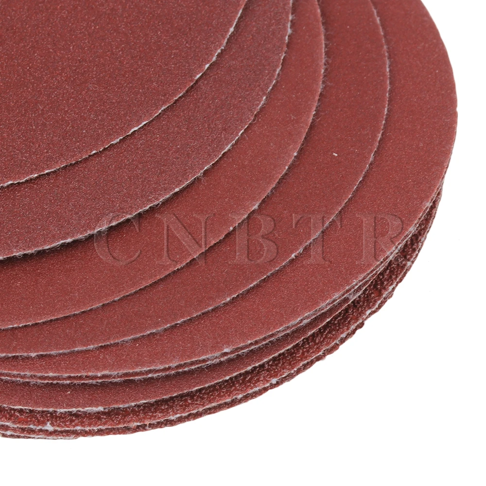 CNBTR 100PCS 115mm Aluminium Oxide Round Disc Sandpaper 60/80/120/180#