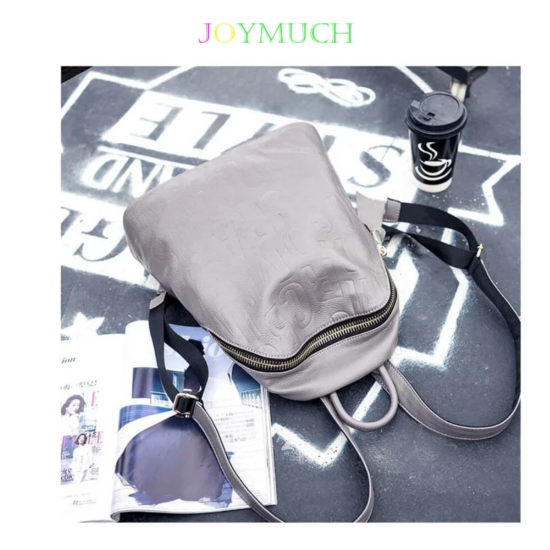 

New wild shoulder bag female leather leisure college wind Korean fashion backpack simple large capacity backpack