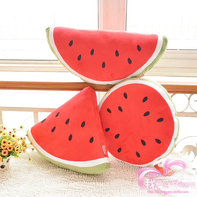 Free Shipping Cute Plush Watermelon 100 Cotton Plush toys Stuffed Back