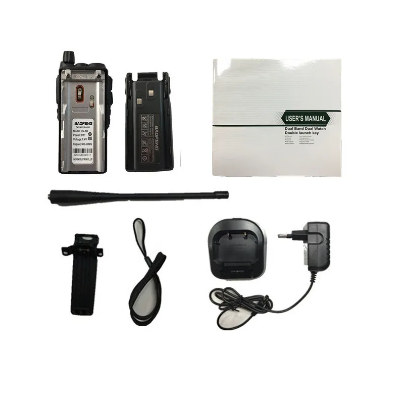 2 шт. BaoFeng 8 Вт UV 8D рация 10 км двойной PTT 2800 мАч UHF портативный CB Ham Радио коммуникатор