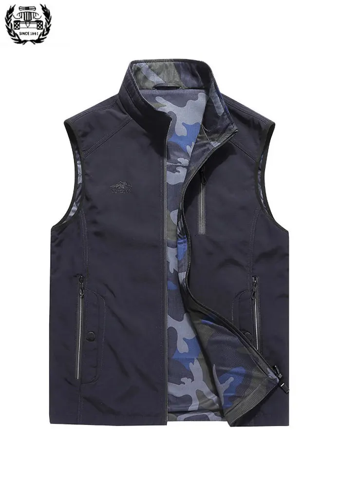 Men's Vest Plus Size XXXXL Vest Clothes New Autumn Sleeveless Jackets Both Side Wear Waistcoat Spring Classic All Match Tank