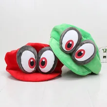 Anime peluches de felpa Super Mario Odyssey Cappy sombreros Bros Lugi Waluigi Wario gorras suaves Cosplay adultos niños accesorios de fiesta Juguetes