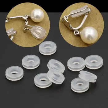 

10Pcs Comfort Pads for Clip On Earrings Anti-Pain Silicone Earring Ring Cushion