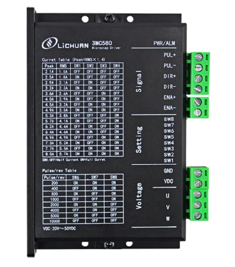 Трехфазный Гибридный Драйвер шагового двигателя NEMA23 NEMA34 DSP DC36V 5.7A 3MC580|stepper motor