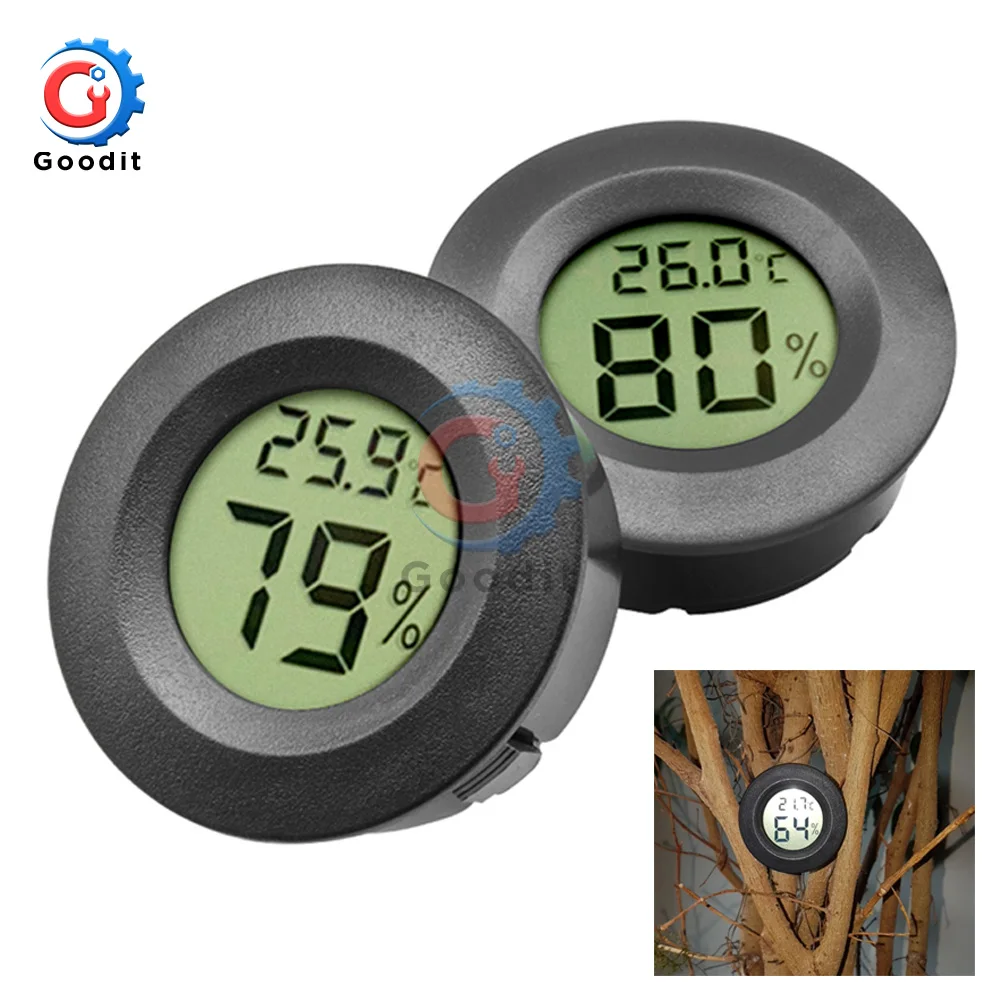 

Mini LCD Digital Display Thermometer Control Tester Indoor Outdoor Temperature Controller Humidity Meter Detector Thermograph