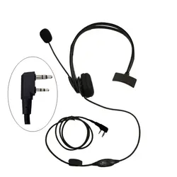 Наушники-вкладыши с поворотным микрофоном с шумоподавлением для Kenwood Walkie Talkie для Baofeng UV-5R Ham Radio