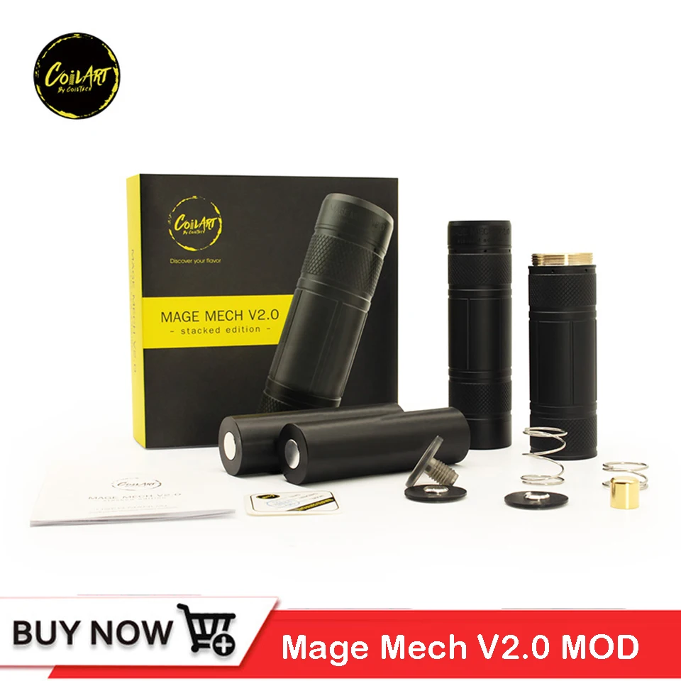 

Original Coilart Mage Mech V2.0 Mod Electronic Cigarette Vape Mod 510 Thread 18650 Battery Mage mech V2.0 Stacked Edition Mods
