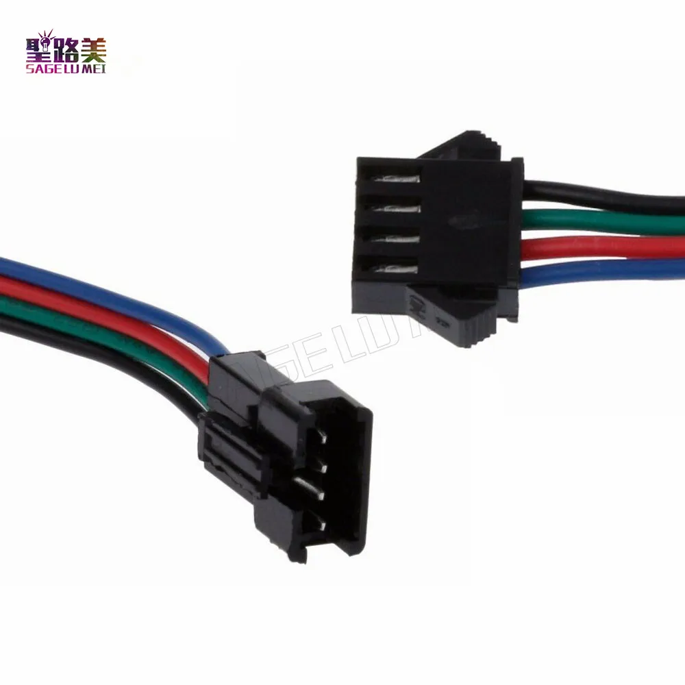 100-Pair-4-Pin-JST-SM-Connector-Male-to-Female-JST-SM-Plug-Connector-Cable-for 4