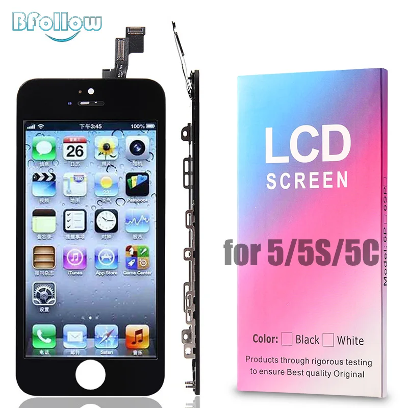 Pаспродажа BFOLLOW ЖК дисплей для iPhone 5 5S 5C AAA оригинальный экран дисплей копия дигитайзер сборка Замена Fix инструменты закаленное стекло