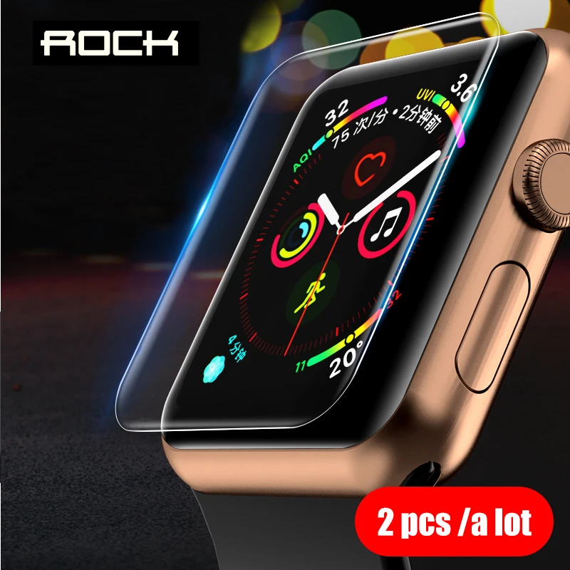 

2pcs Screen Protector for Apple watch 4 3 2 3D ROCK Hydrogel Full Cover Protective Film for i watch 38mm 42mm 40mm 44mm