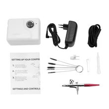 Двойного действия Аэрограф Воздушный компрессор комплект воздушный насос для художественной живописи татуировки ремесло торт спрей ручка Набор инструментов