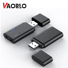 VAORLO USB 5.0 Drahtlose Bluetooth Adapter 2 in 1 Audio Bluetooth Sender Empfänger Für Auto 3,5mm Mini Stereo Für TV headphon