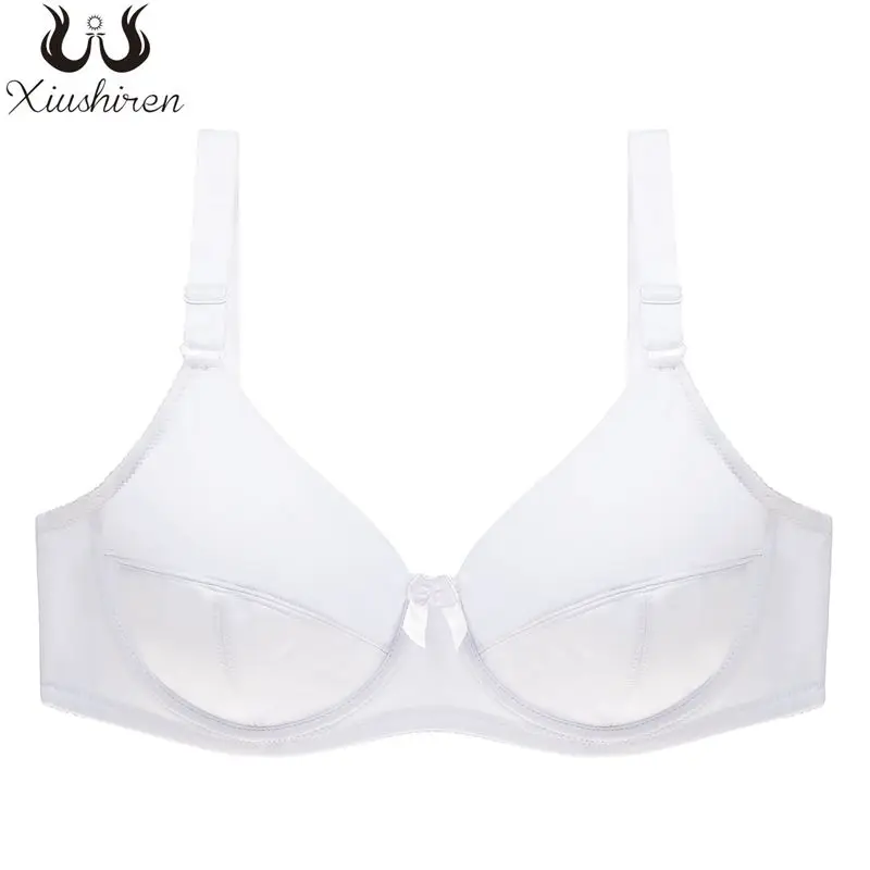 Xiushiren Plus Size Lingerie Bras for Women Push Up Solid Color Nylon