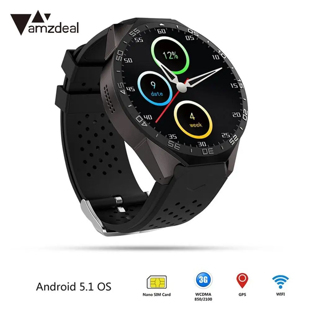 Pedometer Heart rate monitor 3G WIFI HD Display Waterproof Support SIM