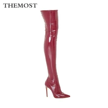 ARQA/брендовые модные женские сапоги выше колена; женские высокие сапоги из искусственной лакированной кожи; zapatos de mujer botas