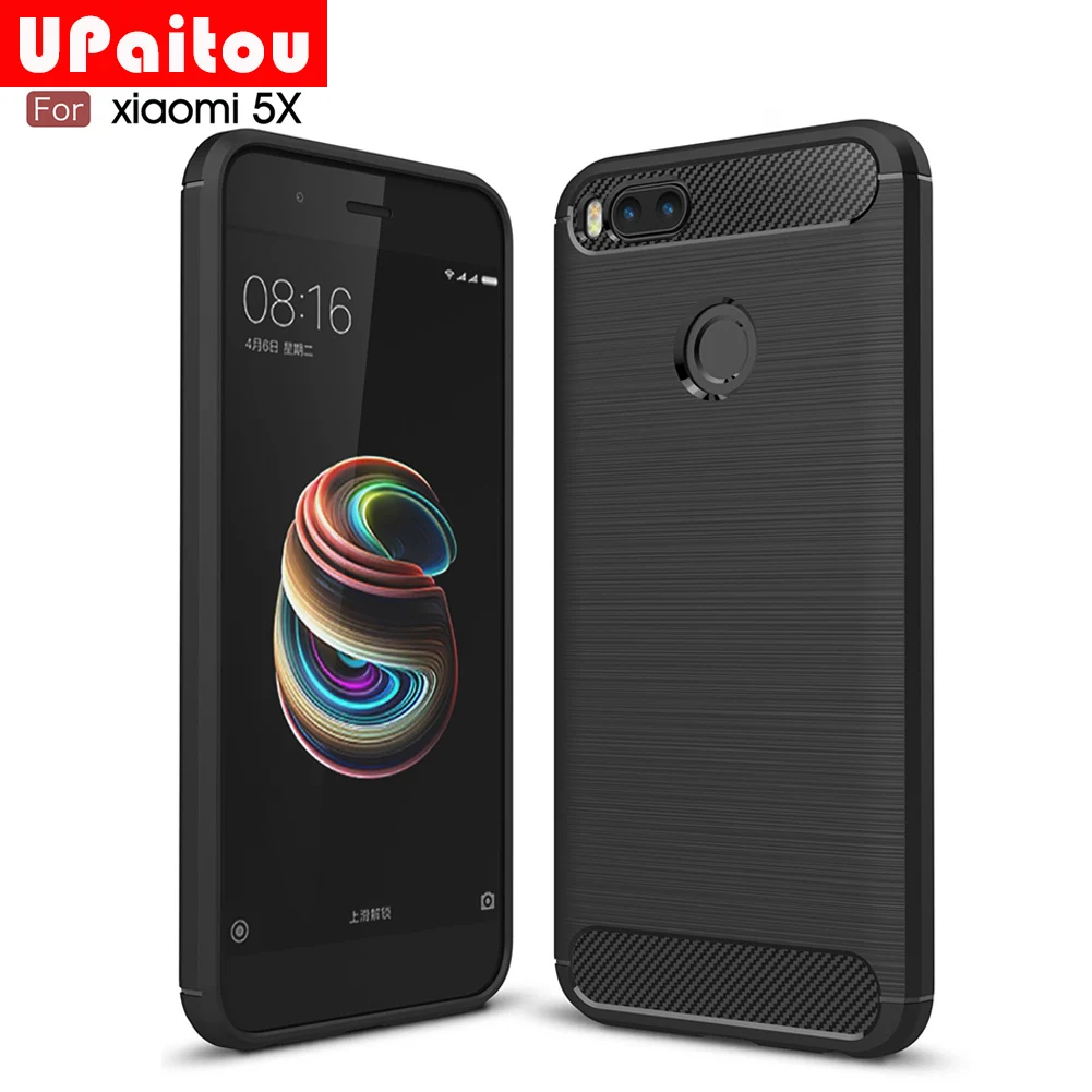 UPaitou For Xiaomi Mi A1 Case Ultra Slim Thin Carbon Fiber ...