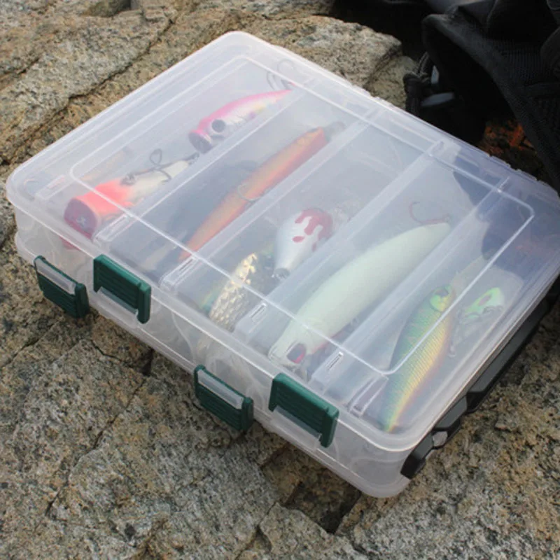 Double Sided Fishing Box Accessories Tackle Lures Bait Storage Case