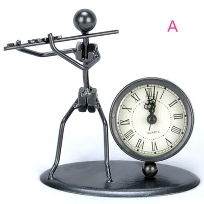 

Iron clock, restoring ancient ways, wrought iron musicians, desk clock, creative desktop decoration table clock.