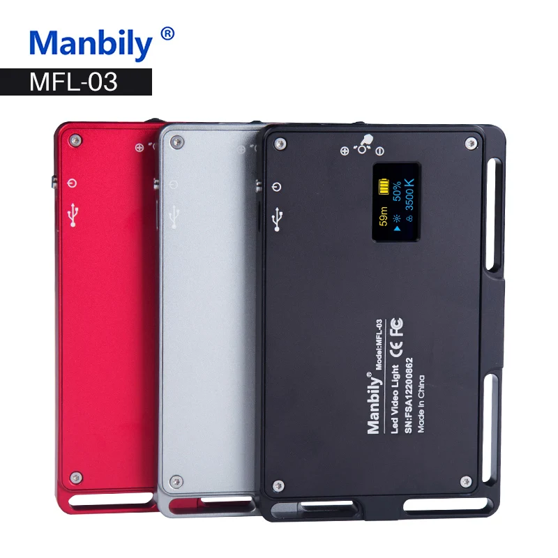 Manbily MFL-03 3500-5700 K LED Mini cámara de Video regulable luz 96 LED iluminación fotográfica lámpara para Canon DSLR nikon Pentax - 2