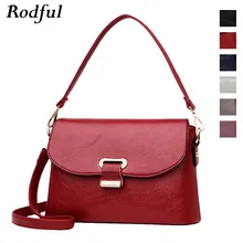 Модная маленькая сумка-мессенджер с клапаном, женская сумка на плечо, женские сумки из натуральной кожи, сумки через плечо для женщин, черный, фиолетовый, красный