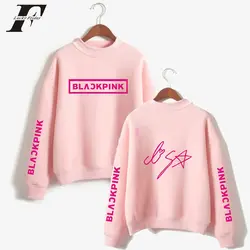 Черный Розовый kpop Толстовка Женская harajuku водолазка толстовки черный розовый Kpop женская одежда 2019 одежда оверсайз