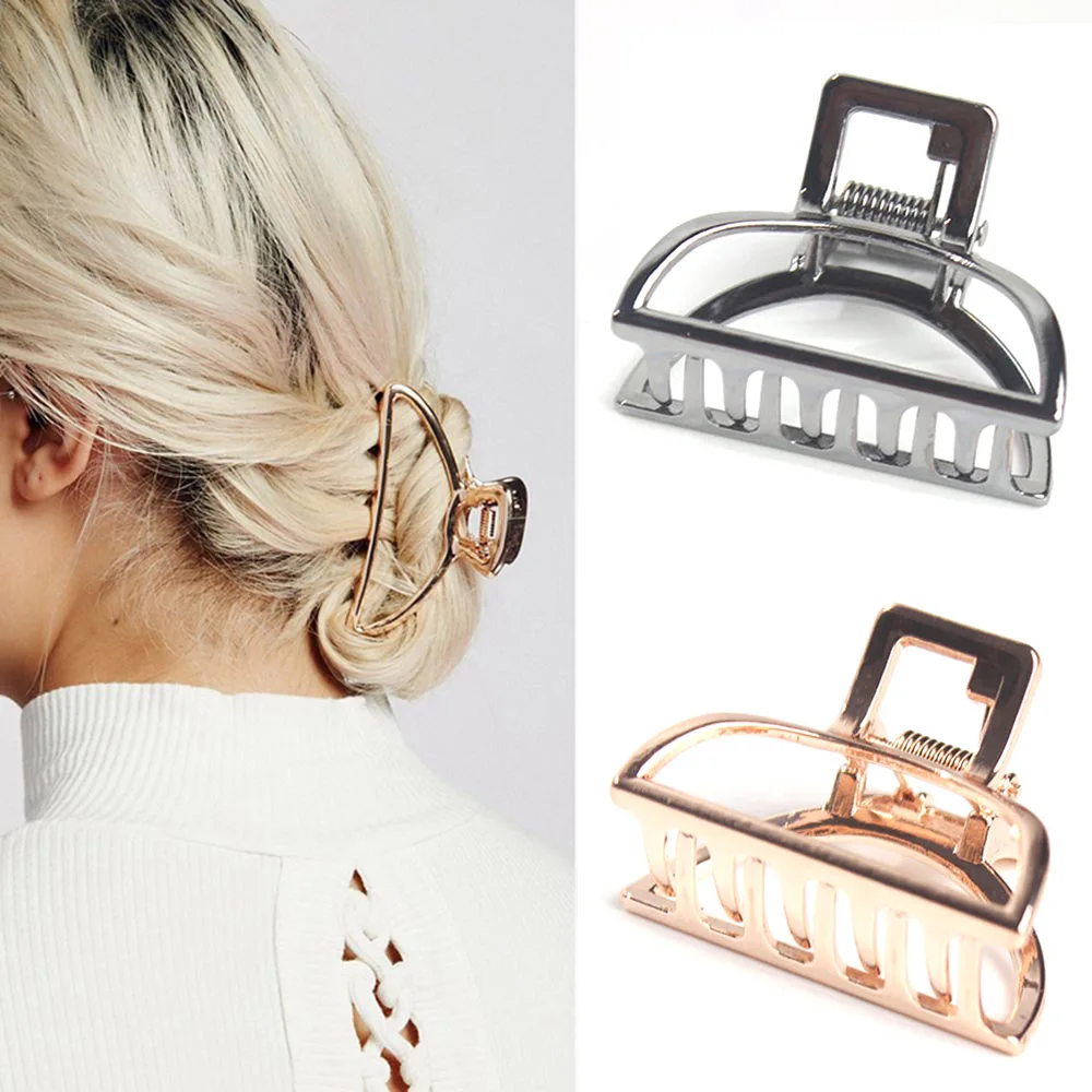 

1PC NEW Women Geometric Bun Maker Hair Accessories Metal Modern Stylish Hair Claw Hair Clips Barrette Girls Ladies Make Up Tool