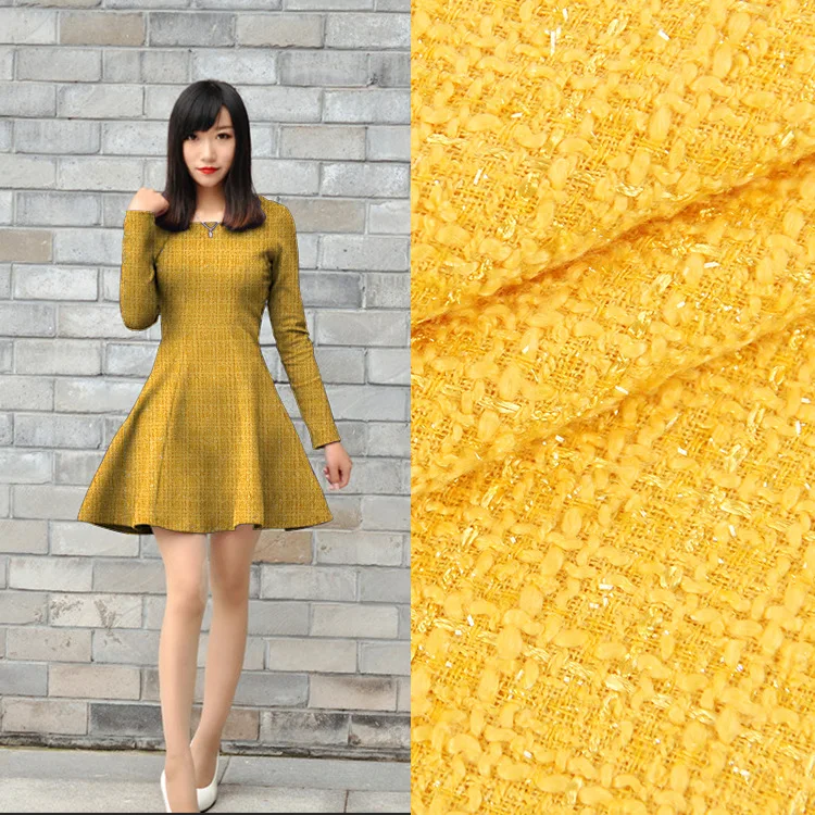 Яркий шелк твидовая ткань модное пальто ткани wholesale-413gsm | Дом и сад