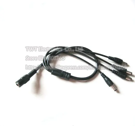 1 до 4 DC Мощность Splitter кабель для видеонаблюдения Камера DVR адаптер, 2qty