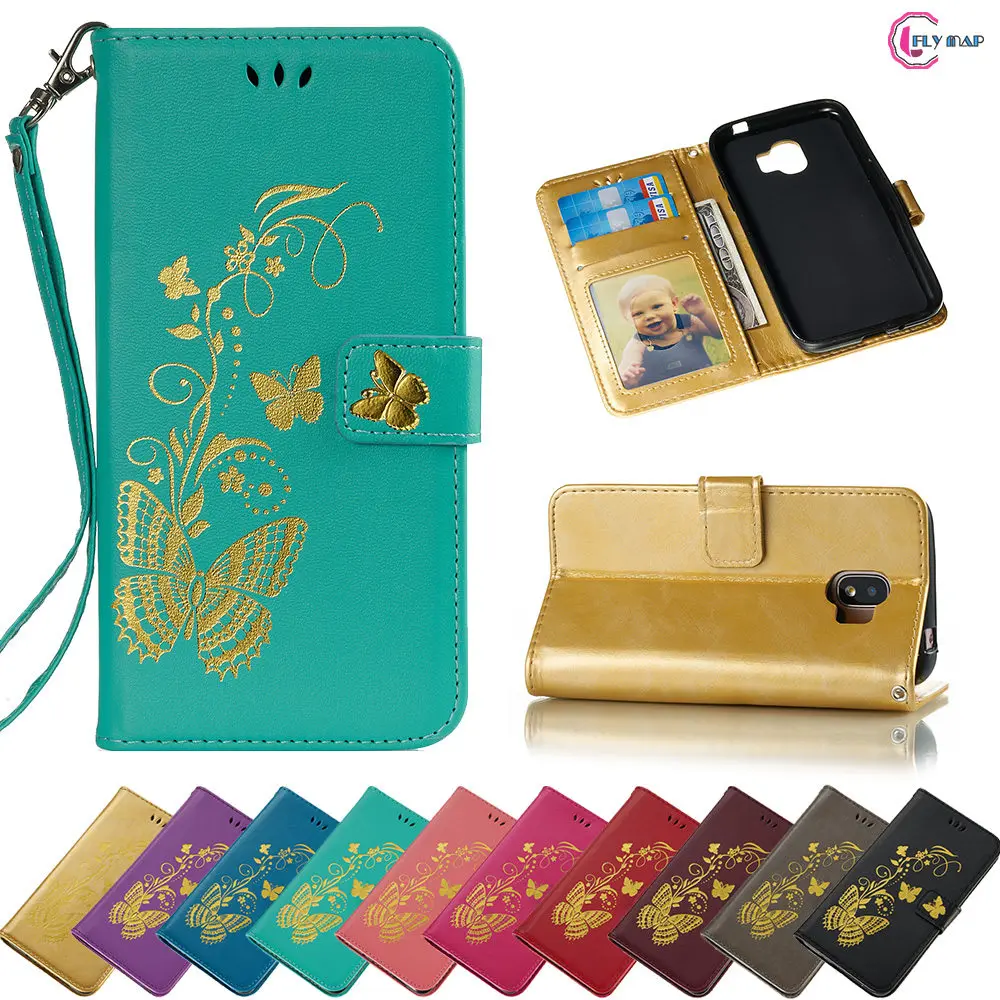 

Flip Case for Samsung Galaxy J2 2018 J250 J250F/DS SM-J250 SM-J250F/DS J250Y SM-J250Y Butterfly Case Wallet Phone Leather Cover