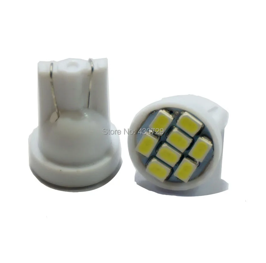 500 шт. рекламные светодиодные T10 8 smd 1206 8 светодиодов 8SMD автомобиль свет 194 168 192 W5W 3020 Автомобильный Клин Белый габаритные огни DC 12V