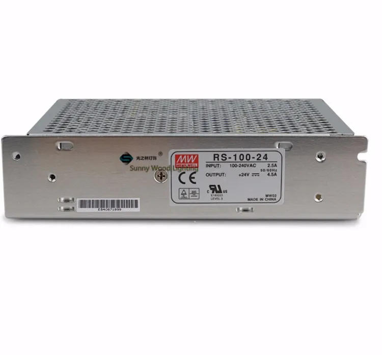 High efficiency 100-240Vac to 24VDC power supply ,4.2A 100W driver