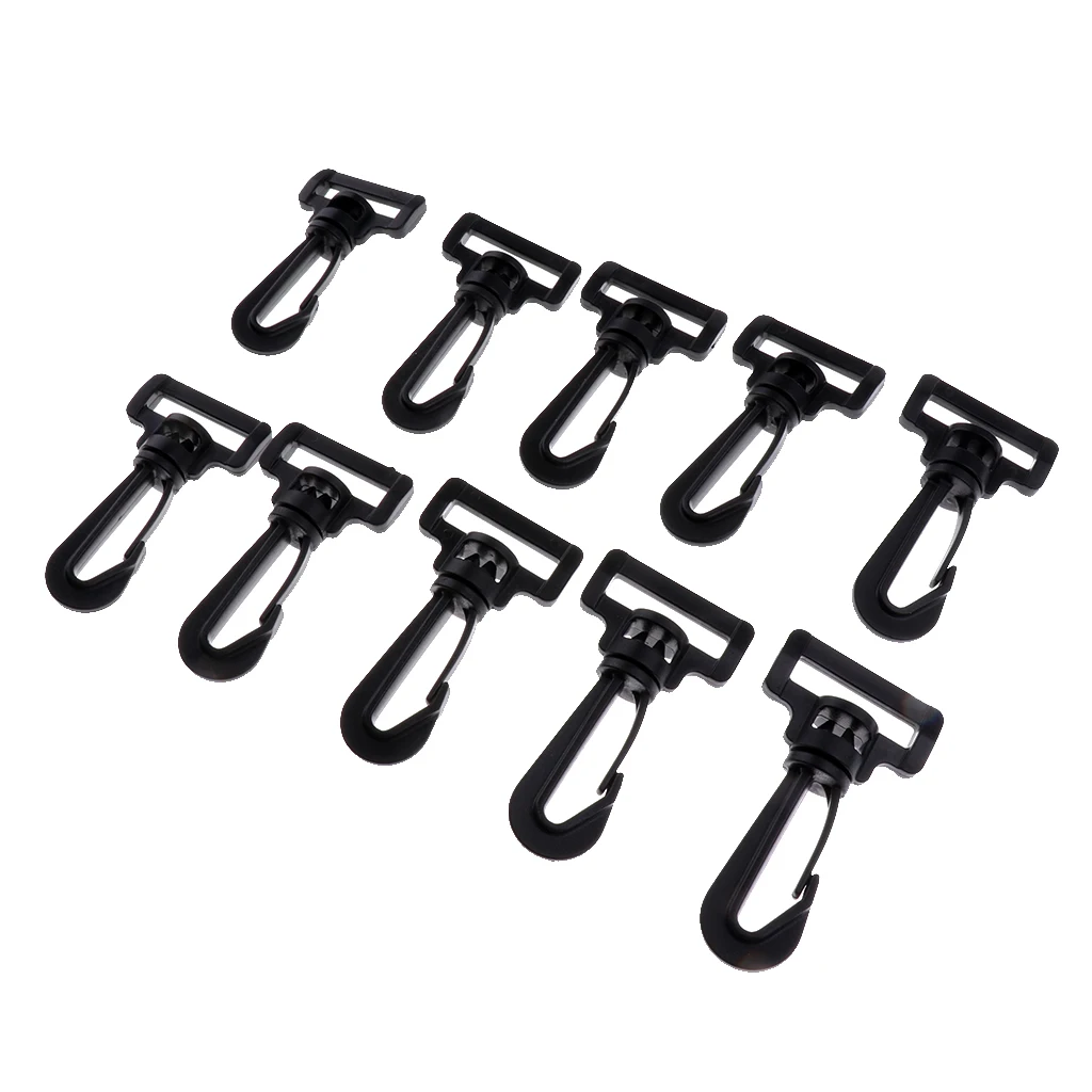10Pcs 2/2.5/3/3.8mm Plastic Swivel Snap Hooks Buckle Hardware Paracord Outdoor Backpack Straps Webbing Bag Parts Accessories