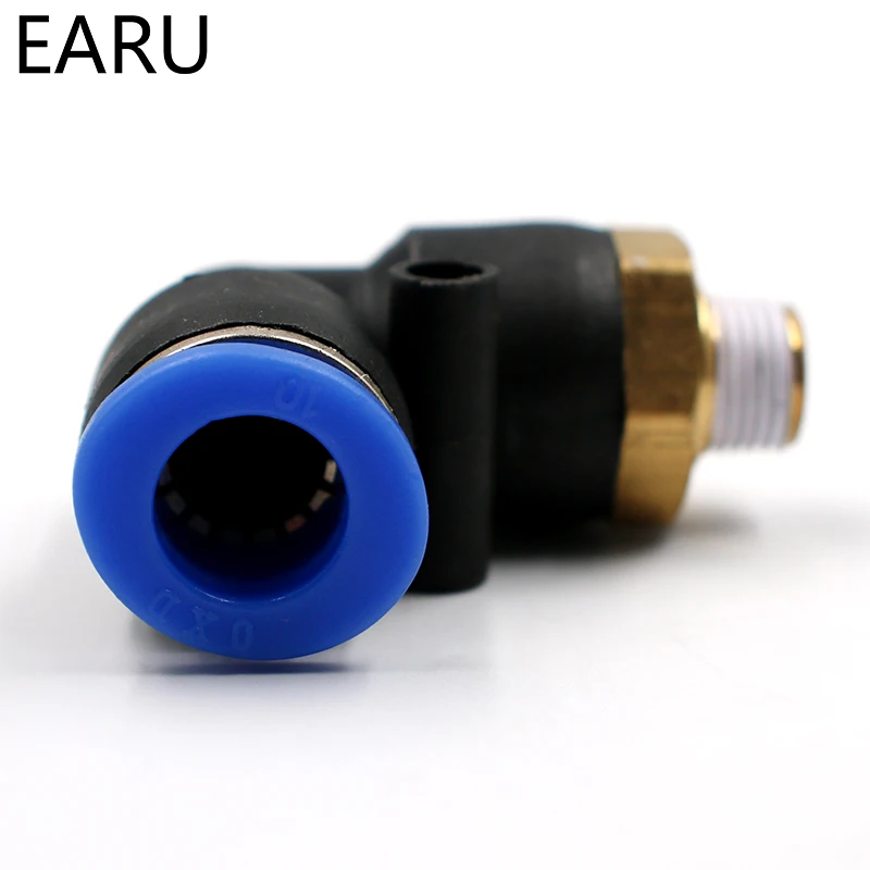PL OD 4 6 8 10 12 мм 1/8 'Ƈ/4'' 3/8 'Ƈ/2'' пневматический мужской локоть