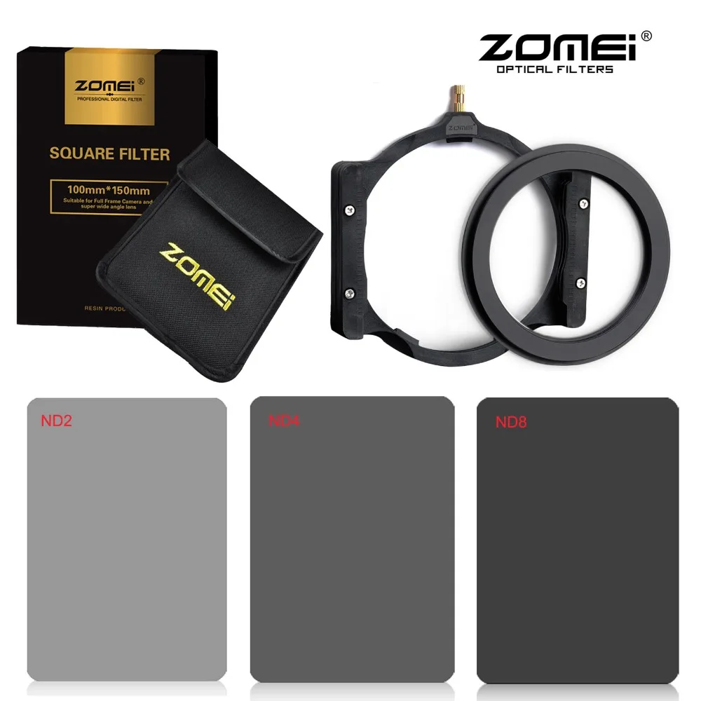 

ZOMEI Square filter kit Complete ND2+4+8+Holder+adapter for Cokin Z 150*100mm