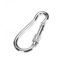 5 Pieces Aluminum Carabiners Key Ring (Silver)
