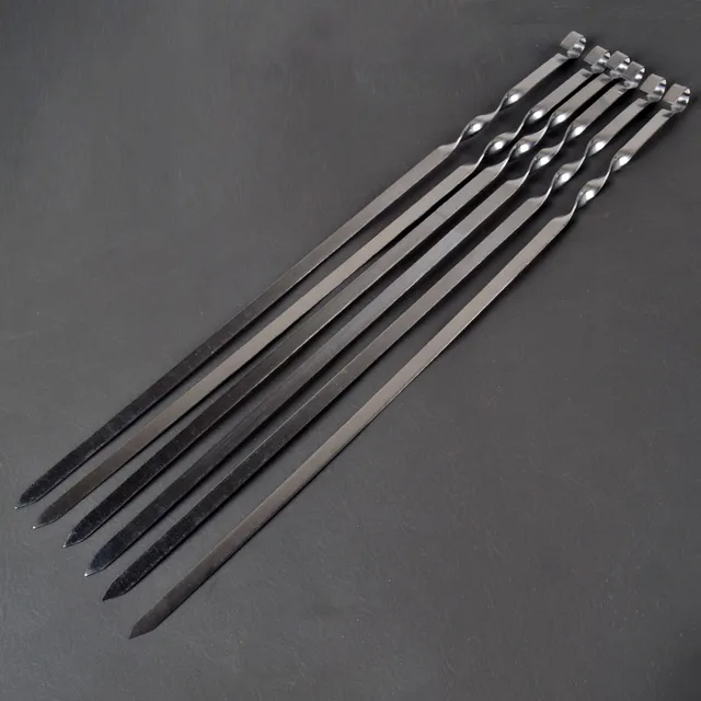 21.6 ' 55 Cm -Es Kabob Sywers Nagy, Lapos Grillező Nyárs Rozsdamentes Acélpálcák Nagy Hosszágos Hosszágok - Image 5
