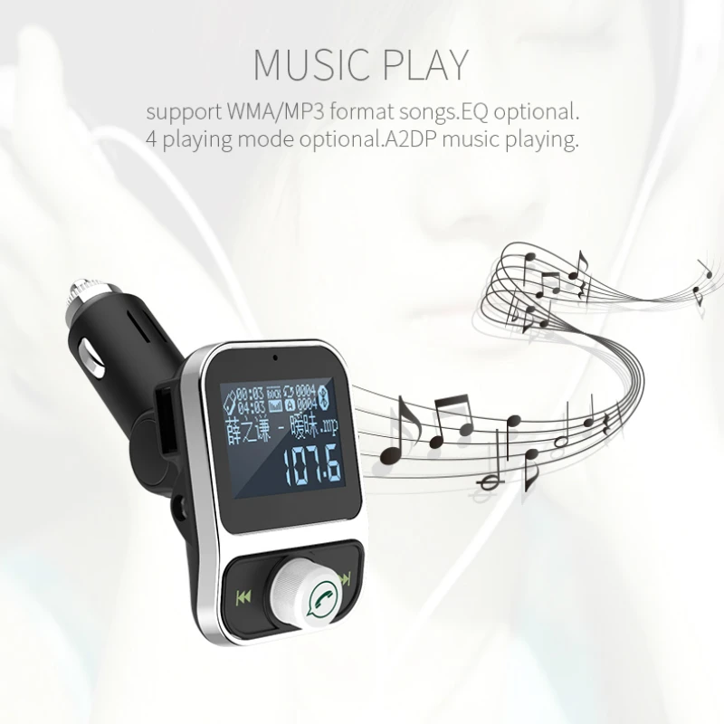 KORSEED FM передатчик автомобильный комплект беспроводной Bluetooth FM модулятор Handsfree авто MP3 аудио плеер двойной USB AUX Carkit для телефона