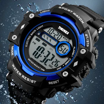 

SKMEI Brand Mens Military Sports Watches Men Fashion Silicone Waterproof LED Digital Watch For Man Clock Male Relogios Masculino