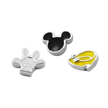 Подходит плавающий медальон кулон ожерелье мышь обувь перчатки Petites Pack в 3 части 925 пробы-серебро-ювелирные изделия