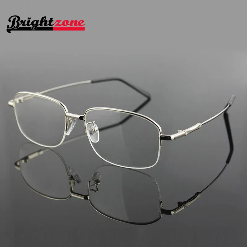 Classic Half Rim Good Quality Memory Titanium Metal Alloy Brand