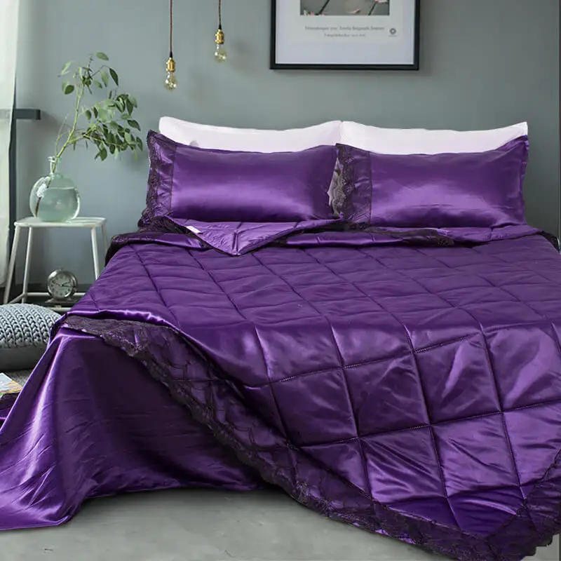 

LeRadore 2018 New Nordic Style Lace Summer Quilt Washable Bed Comforters Quilts Solid Blanket Bedsheet Pillowcases Free Shipping