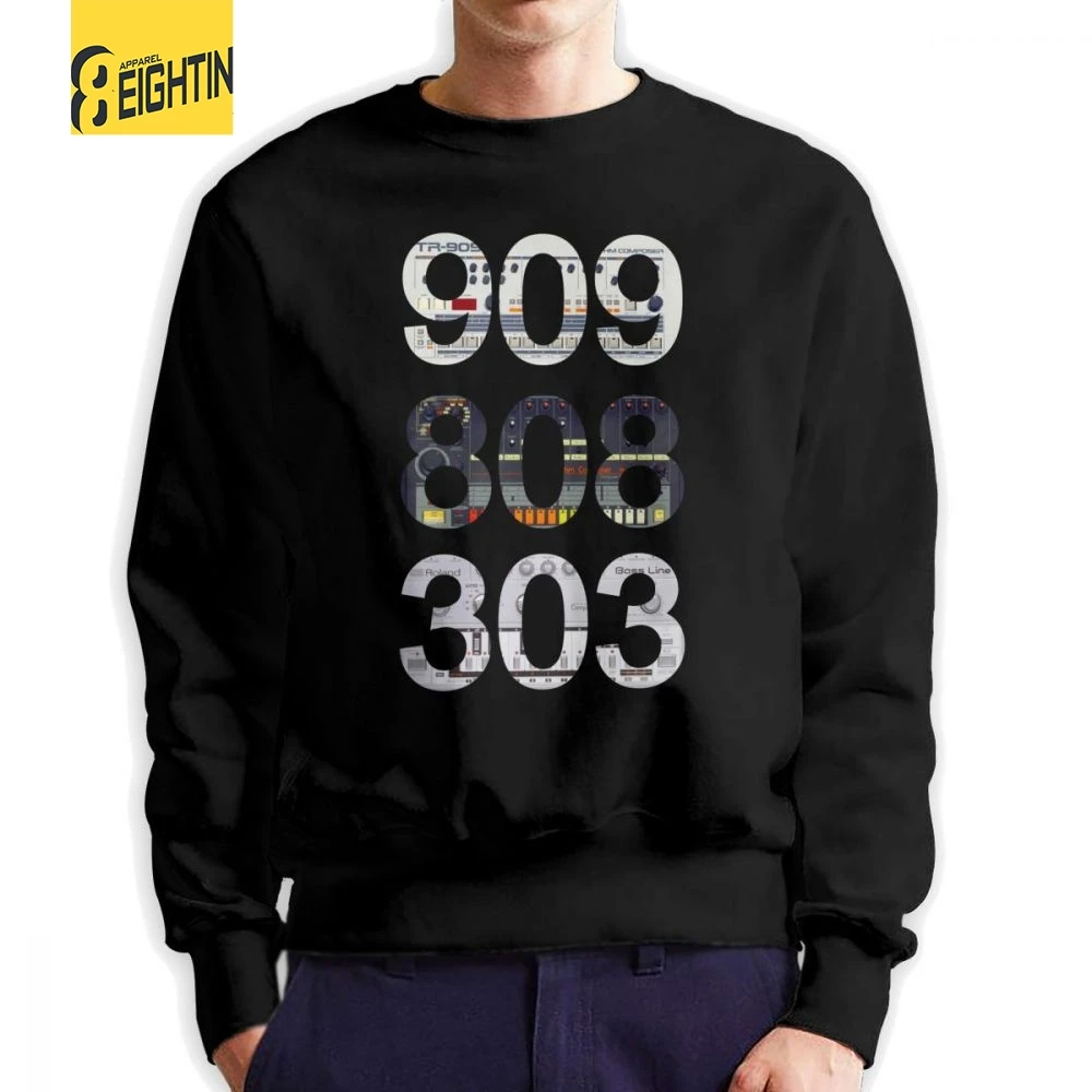 

Man Roland 909 808 303 Classic Synth Drum Machine Sweatshirts Crazy Pullovers Cotton Hoodie Pride Tops