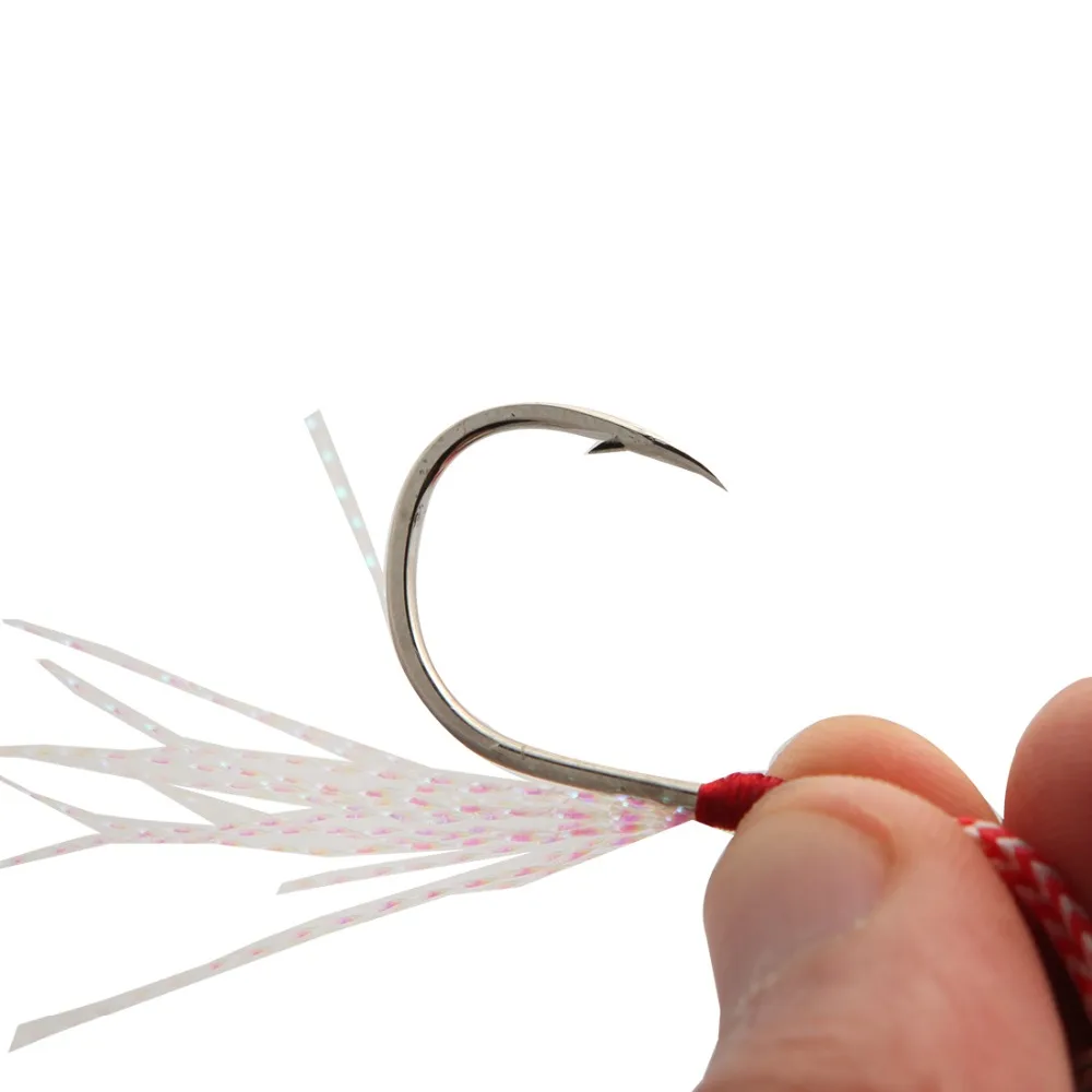 Gancho de Peso 10 a 20 Caixa Origem Auxiliar Gancho Qualquer Escolha Tamanho Amarrada Doméstico Mar Jigging Companheiro Pesca Equipamento 50 Pçs - Kit 8 20 # origem auxiliar gancho qualquer escolha